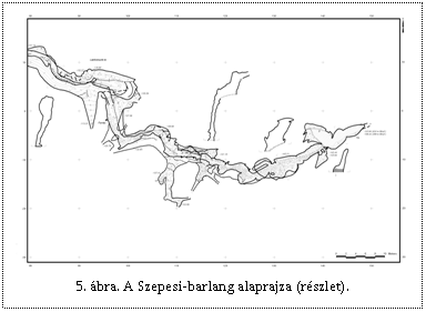 Sz�vegdoboz:  
5. �bra. A Szepesi-barlang alaprajza (r�szlet).
