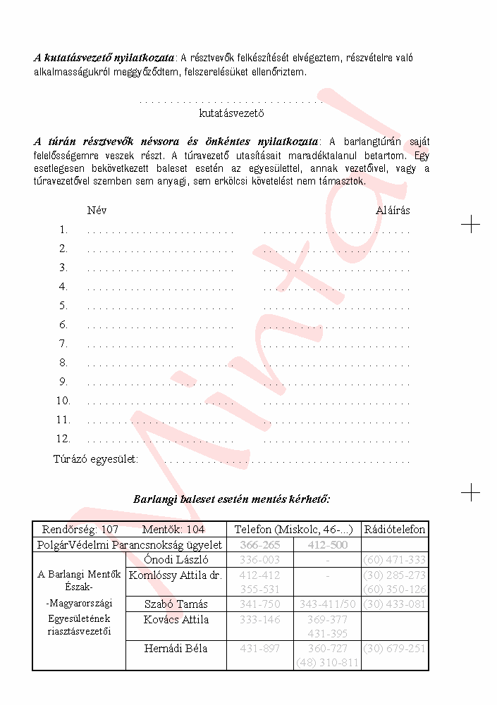 Kutat�si Jelent�s h�tlap